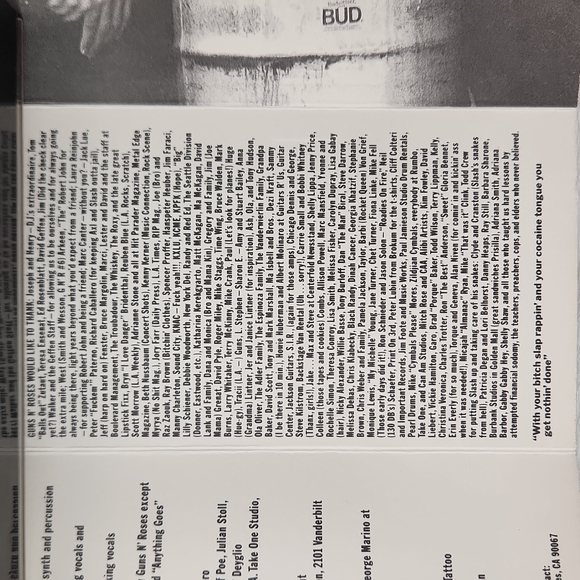 Guns 'N Roses Appetite For Destruction (1987) Long Inlay (M5G24148) Cassette - Picture 9 of 15